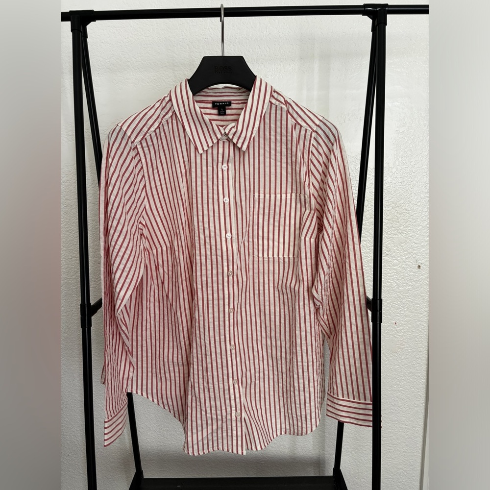 Pink Pinstripe Button Up shirt